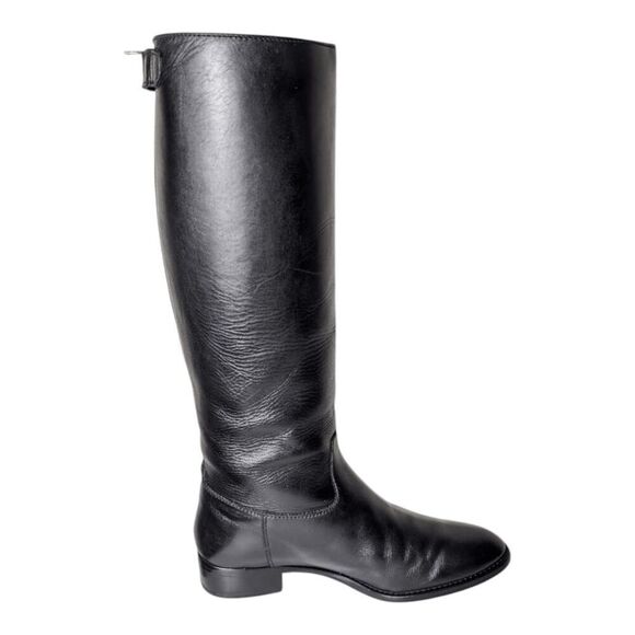J CREW Field Black Leather Riding Boot Size 8.5 - Picture 7 of 13